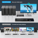 NÖRDIC KVM Switch 4 til 1 DP 8K60Hz 4K144Hz 4xUSB 3.0
