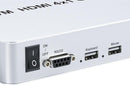 NÖRDIC KVM Switch 4xPC til 1xHDMI 4K 60Hz Quad Multi-Viewer med 4xUSB-A