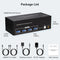 NÖRDIC KVM-switch 2 PC 3 skærme 8K60Hz 4K144Hz Triple skærm 2xDP 1xHDMI 4xUSB 3.0 porte