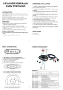 NÖRDIC KVM switch 2 til 1 HDMI 2.0 4K60Hz