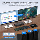 NÖRDIC KVM-switch 3 til 2 8K60Hz DP 1.4 HDMI 2.0 KVM USB 3.0