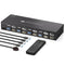 NÖRDIC KVM-switch 4 til 2 DP + HDMI 4K60Hz USB3.0