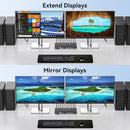 NÖRDIC KVM-switch 4 til 2 DP + HDMI 4K60Hz USB3.0