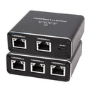 NÖRDIC LAN-splitter 1 til 4 1000 Mbps Gigabit Ethernet til computer, laptop, switch, hub, router, digital-TV