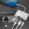 NÖRDIC Lightning adapter 1 til 4 porte 1xHDMI 1x RJ4510 / 100Mbps 1xUSB A 3.1 og 1 x Lightning opladningsport