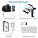 NÖRDIC Lightning adapter til 1xUSB En 1x3,5mm lyd og 1x Lightning White 10cm kabel