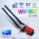 NÖRDIC PCIe AX210 WiFi-kort, tri-band 6 GHz/5 GHz/2,4 GHz internt netværkskort, 5400 Mbps, PCIe, 8 dBi, Bluetooth 5.3-adapter