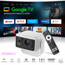 NÖRDIC Projektor Google-certificeret 1080p 500 ANSI lumen 2.4/5G WiFi 6 Android 11
