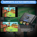 NÖRDIC RCA AV to HDMI Converter 16:9/4:3 1080P  for Wii/PS1/PS2/N64/X-box/DVD/VCR,Mini Composite CVBS Video Audio Converter Supports PAL,NTSC