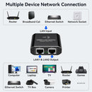 NÖRDIC RJ45-splitter 1 til 2 Ethernet Giga 1000Mbps Netværk