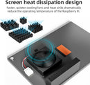 NÖRDIC 3,5" Touchskærm med Raspberry Pi 5-kabinet, 480x320 TFT LCD-panel, 60Hz-skærm med miniblæser og heatsink