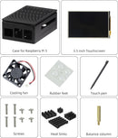NÖRDIC 3,5" Touchskærm med Raspberry Pi 5-kabinet, 480x320 TFT LCD-panel, 60Hz-skærm med miniblæser og heatsink