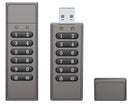 NÖRDIC Sikkert krypteret USB-drev med adgangskodebeskyttelse og lås, AES-256-bit, USB 3.0 til personlig beskyttelse, 256 GB