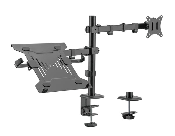 NÖRDIC Skærmarm og bærbar computerholder til skærm 17-32" 9 kg bærbar 10-15,6" skærmbeslag