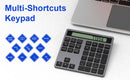 NÖRDIC Slim 34-tasters numerisk tastatur med Bluetooth og display, 2-i-1 dataindtastning + lommeregner til laptop, MacBook, Mac, Surface, PC og Chrome