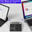 NÖRDIC Slim 34-tasters numerisk tastatur med Bluetooth og display, 2-i-1 dataindtastning + lommeregner til laptop, MacBook, Mac, Surface, PC og Chrome