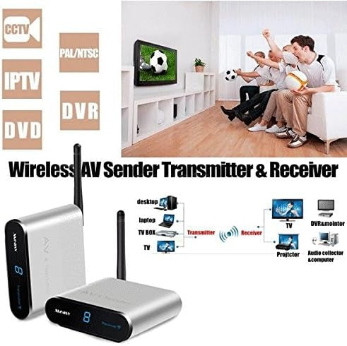 NÖRDIC Trådløs AV-sender og modtager 5.8 GHz 8 kanaler 500 m med IR-indgang Trådløs lyd