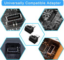 NÖRDIC Type E hun til USB-C han 90 graders vinklet adapter