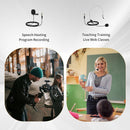 NÖRDIC UHF Wireless Microphone Headset System -Wireless Headset Mic System, with Lavalier Lapel Mics, 60m Range, 1/8'' and 1/4'' Plug