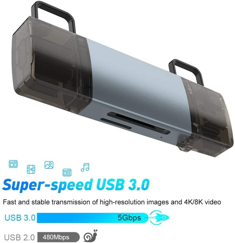NÖRDIC USB 3.0 kortlæser 2 slot SD, MicroSD UHS-I