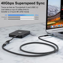 NÖRDIC USB 4 forlænger kabel 2m 40Gbps 100W 8K60Hz