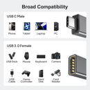 NÖRDIC USB-A 3.1 OTG hun til USB C hanadapter datasynkronisering og opladning Aluminium Space Grey