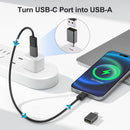 NÖRDIC USB-A 3.1 OTG hun til USB C hanadapter datasynkronisering og opladning Aluminium Space Grey