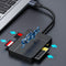 NÖRDIC USB-A 3.1, USB-C kortlæser 4 slot CF, SD 4.0, MicroSD 4.0, MS UHS-II
