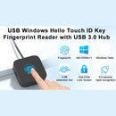 NÖRDIC USB A+C Fingeraftrykslæser til Windows 10/11, Hurtig matchende biometrisk fingeraftrykslæser
