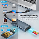 NÖRDIC USB-A, USB-C Kortlæser 2 Slot SD4.0, MicroSD4.0 UHS-II