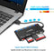 NÖRDIC USB-A kortlæser 7 slot 1xCF, 2xSD, 2xMicroSD, 1xMS, 1xXD UHS-I