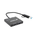 NÖRDIC USB-A og C til Dual HDMI 1080P60Hz