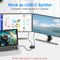 NÖRDIC USB-C 2 til 1 switch & 1 til 2 splitter, 8K/60Hz 4K/144Hz 100WPD 10Gbps Data+Video+PD