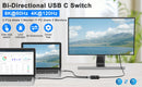 NÖRDIC USB-C 2 til 1 switch & 1 til 2 splitter, 8K/60Hz 4K/144Hz 100WPD 10Gbps Data+Video+PD