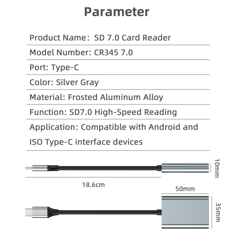 NÖRDIC USB-C 3.2 10 Gbps kortlæser SD Express 7.1 UHS-I NVME PCI-e 3.1