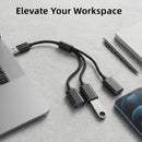 NÖRDIC USB-C/A hub til 3xUSB-A