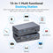 NÖRDIC USB-C Dockingstation med KVM-switch 2 PC 2 skærme 4K120Hz DP Gigabit Ethernet, kortlæser, 4xUSB-A og USB-C