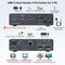 NÖRDIC USB-C Dockingstation med KVM-switch 2 PC 2 skærme 4K120Hz DP Gigabit Ethernet, kortlæser, 4xUSB-A og USB-C