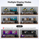 NÖRDIC USB-C Dockingstation med KVM-switch 2 PC 2 skærme 4K120Hz DP Gigabit Ethernet, kortlæser, 4xUSB-A og USB-C
