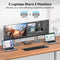 NÖRDIC USB-C Dockingstation med KVM-switch 2 PC 2 skærme 4K60Hz HDMI EDID 12-i-1 Gigabit Ethernet, kortlæser, 5xUSB-A og USB-C