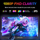 NÖRDIC USB-C & HDMI bærbar LED-skærm 18,5" 1920x1080p 60Hz