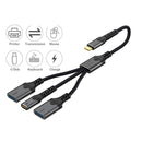 NÖRDIC USB-C Hub til 1xUSB-C PD60W 2xUSB-A