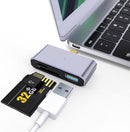NÖRDIC USB-C Kortlæser 2 Slot SD og MicroSD UHS-I + USB-A 3.1