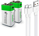 NÖRDIC USB-C Genopladelige Batterier 2-pak 9V/6LR61