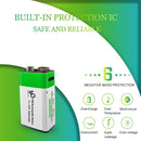 NÖRDIC USB-C Genopladelige Batterier 2-pak 9V/6LR61