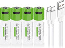 NÖRDIC USB-C Genopladelige batterier 4-pak AA/LR06