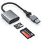 NÖRDIC USB-C/USB-A kortlæser 2 slots MS, xD UHS-I