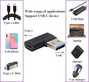 NÖRDIC USB-C hun til USB-A han vinklet adapter 90 grader