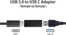 NÖRDIC USB-C hun til USB-A hun adapter 5 Gbps