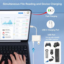 NÖRDIC USB-C kortlæser 2 slot SD, MicroSD 1xUSB-A 1xUSB-C UHS-I